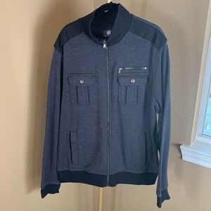 Rock & Republic Zip Front Jacket Size L Cotton Blend Utility Moto Style